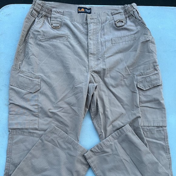 LA POLICE GEAR Pants Mens 32x36 La Police Gear Khaki Ripstop Double